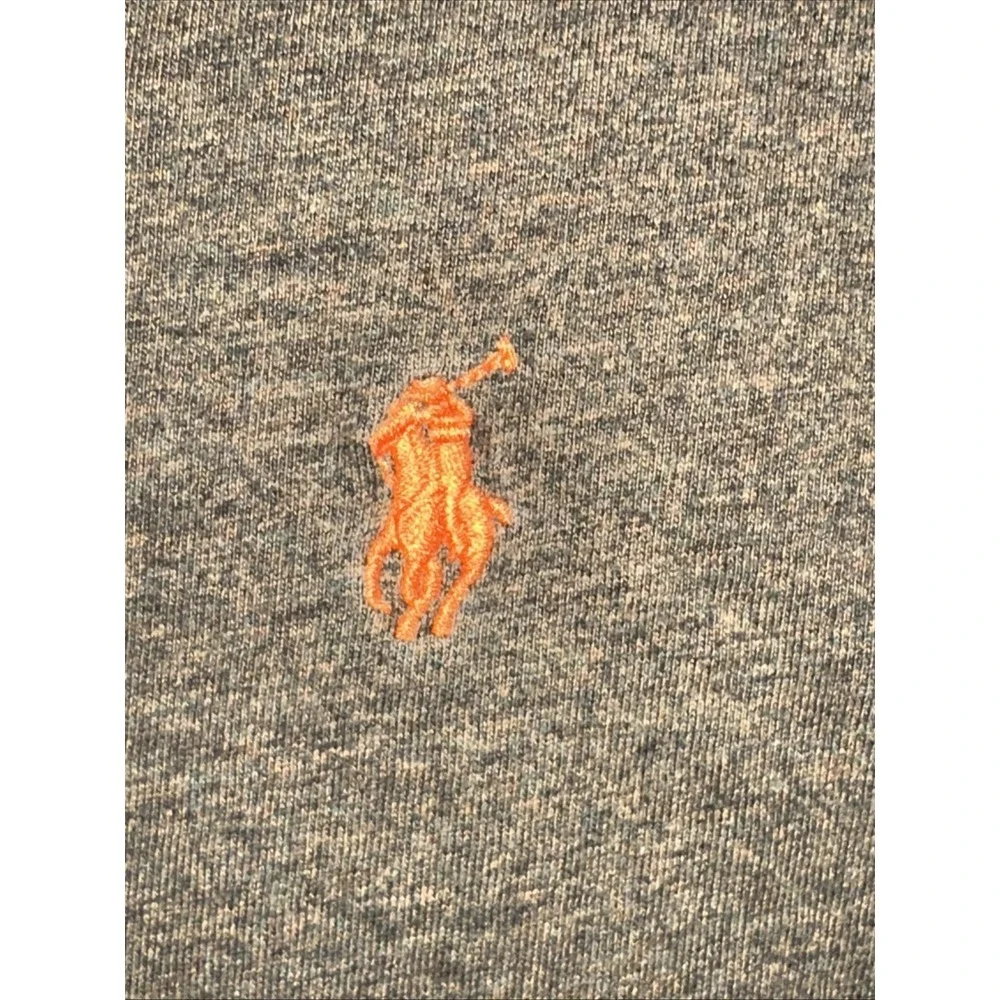Polo Ralph Lauren‎ T-Shirt Mens 2XL Green with Orange Pony Long Sleeve